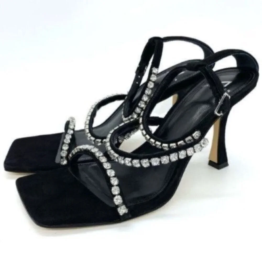 Marc Fisher Women's Dezzi Embellished Strappy High Heel Sandals Size 9 New
